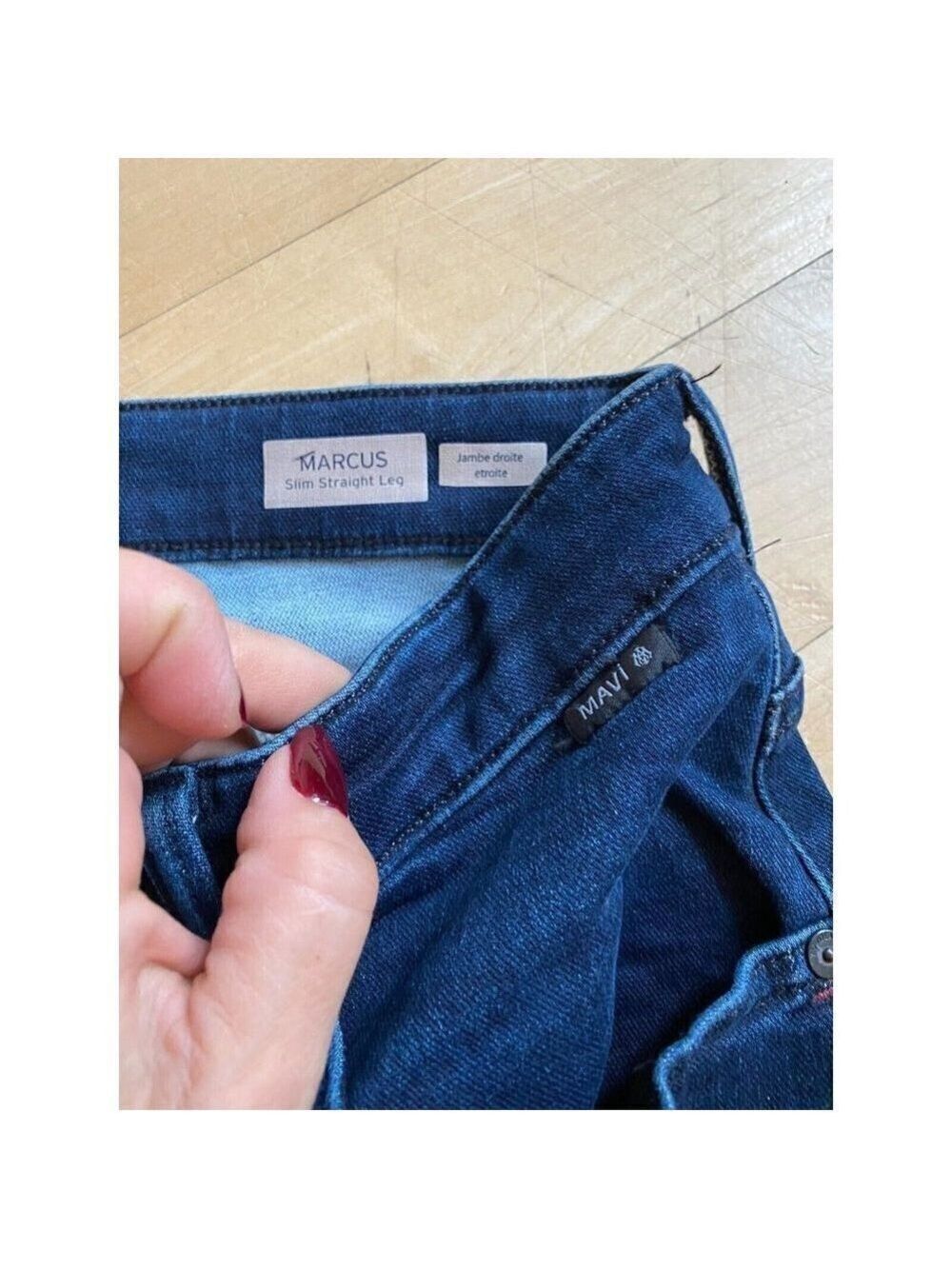 MAVI Jeans Men's Athletic Denim "Marcus" Ink Blue Slim Straight Leg - Picture 5 of 10